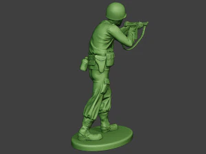 american soldier ww2 shoot stand2 a12 3D Print Model