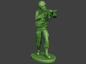 american soldier ww2 shoot stand2 a12 3D Print Model