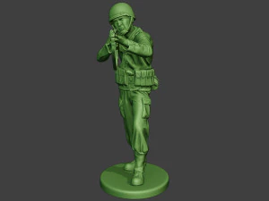 american soldier ww2 shoot stand2 a12 3D Print Model