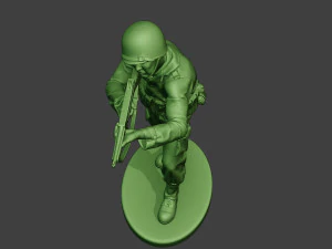 american soldier ww2 shoot stand2 a12 3D Print Model