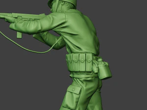 american soldier ww2 shoot stand2 a12 3D Print Model