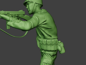 american soldier ww2 shoot stand2 a12 3D 프린트 모델