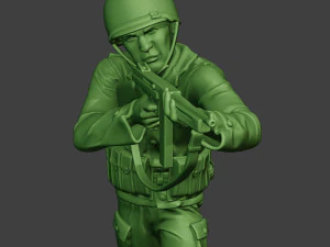 american soldier ww2 shoot stand2 a12 3D Print Model