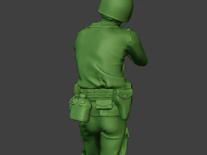 american soldier ww2 shoot stand2 a12 3D Print Model