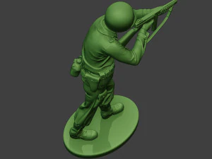 american soldier ww2 shoot stand2 a12 3D Print Model