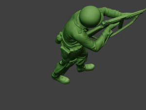 american soldier ww2 shoot stand2 a12 3D Print Model