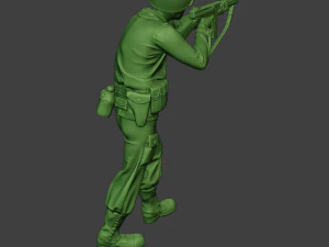 american soldier ww2 shoot stand2 a12 3D Print Model