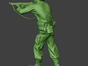 american soldier ww2 shoot stand2 a12 3D Print Model