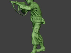 american soldier ww2 shoot stand2 a12 3D Print Model