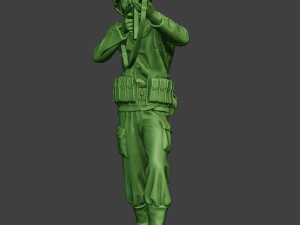 american soldier ww2 shoot stand2 a12 3D Print Model