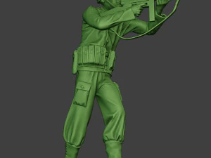 american soldier ww2 shoot stand2 a12 3D Print Model