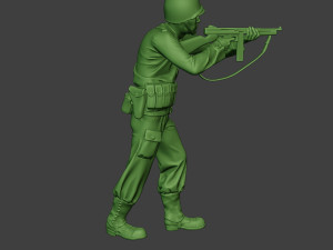 american soldier ww2 shoot stand2 a12 3D 프린트 모델