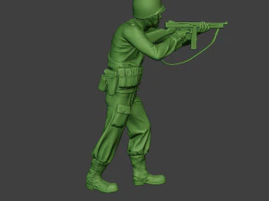 american soldier ww2 shoot stand2 a12 3D Print Model
