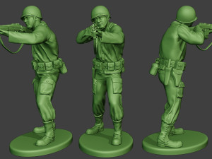 american soldier ww2 shoot stand3 a12 3D Print Model