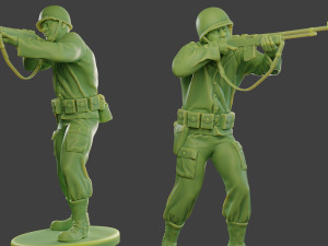 american soldier ww2 shoot stand3 a12 3D-Druckmodell