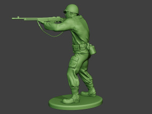 american soldier ww2 shoot stand3 a12 3D-Druckmodell