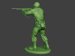 american soldier ww2 shoot stand3 a12 3D-Druckmodell