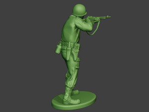 american soldier ww2 shoot stand3 a12 3D-Druckmodell