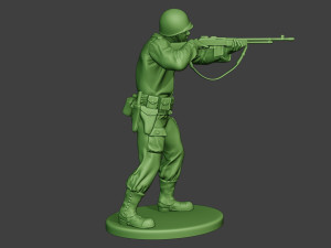 american soldier ww2 shoot stand3 a12 3D-Druckmodell