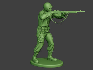 american soldier ww2 shoot stand3 a12 3D-Druckmodell