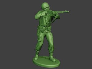 american soldier ww2 shoot stand3 a12 3D-Druckmodell