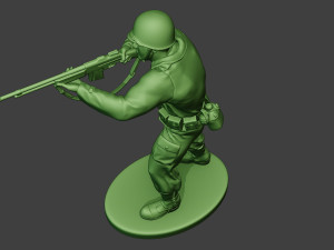american soldier ww2 shoot stand3 a12 3D-Druckmodell