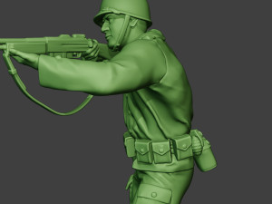 american soldier ww2 shoot stand3 a12 3D-Druckmodell