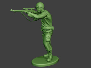 american soldier ww2 shoot stand4 a12 3D Druckmodell