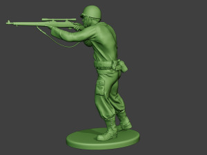 american soldier ww2 shoot stand4 a12 3D Druckmodell