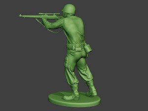 american soldier ww2 shoot stand4 a12 3D Druckmodell