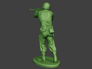 american soldier ww2 shoot stand4 a12 3D Druckmodell