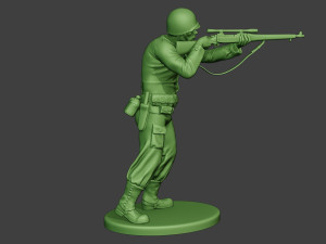 american soldier ww2 shoot stand4 a12 3D Druckmodell