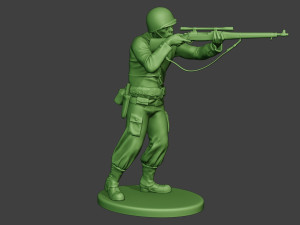 american soldier ww2 shoot stand4 a12 3D Druckmodell