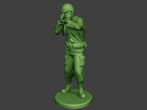 american soldier ww2 shoot stand4 a12 3D Druckmodell
