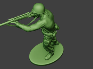 american soldier ww2 shoot stand4 a12 3D Druckmodell