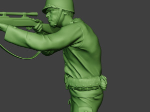 american soldier ww2 shoot stand4 a12 3D Druckmodell