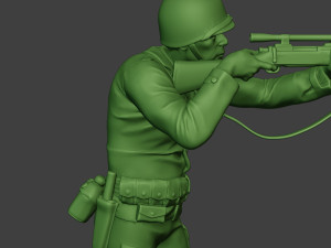 american soldier ww2 shoot stand4 a12 3D Druckmodell