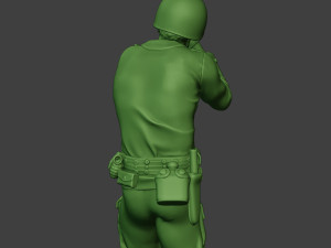 american soldier ww2 shoot stand4 a12 3D Druckmodell