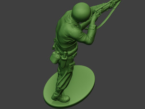 american soldier ww2 shoot stand4 a12 3D Druckmodell