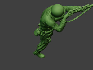 american soldier ww2 shoot stand4 a12 3D Druckmodell