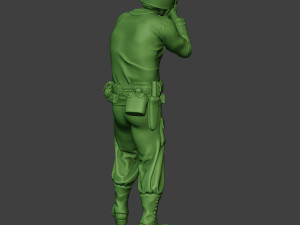 american soldier ww2 shoot stand4 a12 3D Druckmodell