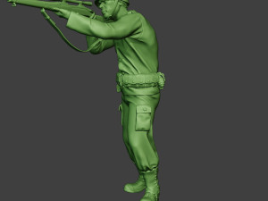 american soldier ww2 shoot stand4 a12 3D Druckmodell