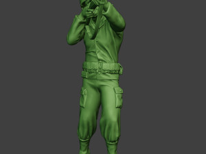 american soldier ww2 shoot stand4 a12 3D Druckmodell