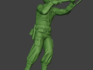 american soldier ww2 shoot stand4 a12 3D Druckmodell
