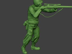 american soldier ww2 shoot stand4 a12 3D Druckmodell