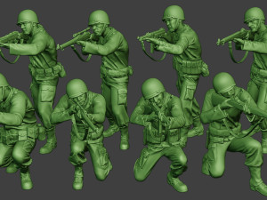 american soldiers ww2 a12 pack 1 3D Print Model