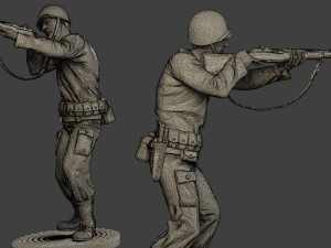 american soldiers ww2 a12 pack 1 Model do druku 3D