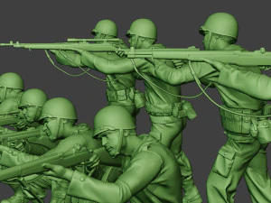 Soldati americani ww2 a12 confezione 1 Modello di stampa 3D