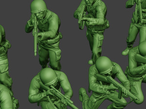 american soldiers ww2 a12 pack 1 Model do druku 3D