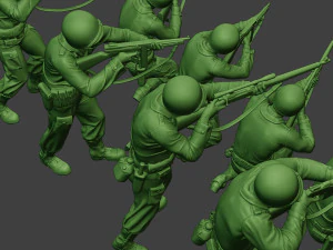 Soldati americani ww2 a12 confezione 1 Modello di stampa 3D